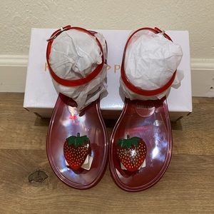 NEW - Katy Perry strawberry sandals, size 8